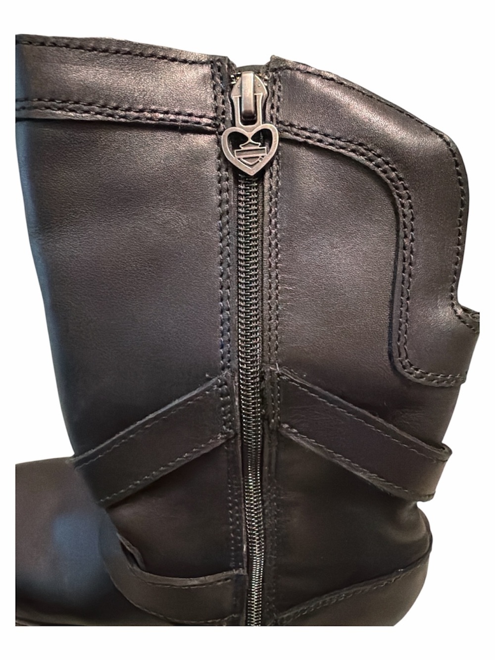 HARLEY DAVIDSON WOMEN'S SIZE 7 M 9.5" MOTORCYCLE BOOTS - ROUND TOE BLACK LEATHER - Picture 5 of 15